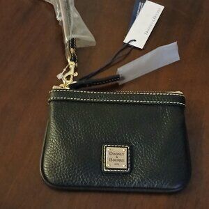 Lucca Pebble Leather Medium Wristlet